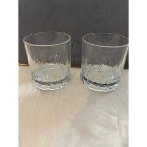Set of 2 Gray Goose Clear Crystal Vodka‎ Rocks Glasses